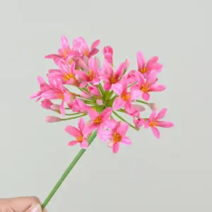 Luxury Artificial African Agapanthus Branch in Vivid Colors 15 S813ea1854f6a465eb0ea9b0b0fc3c843S