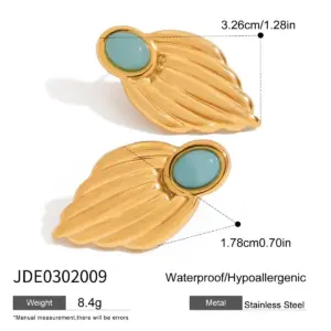 Elegant Gold-Tone Stainless Steel Earrings Collection 15 S8151f08a51284d23b01ca6463796215fl