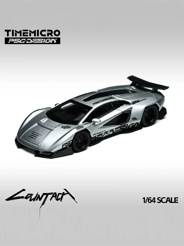 Silver Lamborghini Countach Diecast Model 1:64 7 Silver Lamborghini Countach Diecast Model 1:64 - Image 7