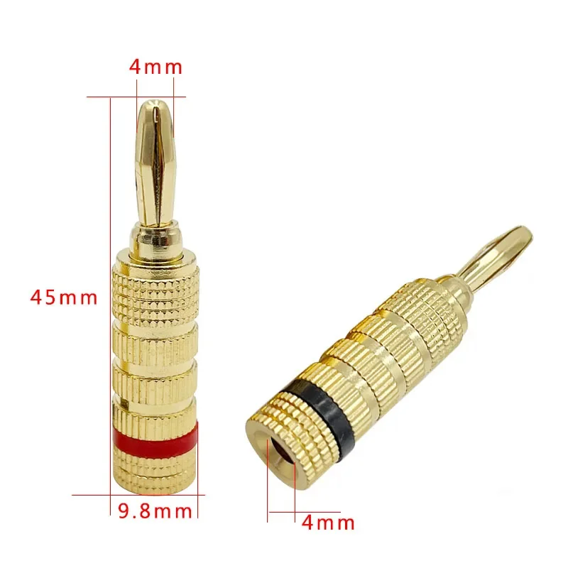 8-Piece 24K Gold-Plated Banana Plug Set for Audio 2 8-Piece 24K Gold-Plated Banana Plug Set for Audio - Image 2