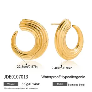 Stainless Steel Geometric Hoop Earrings 13 S818722848f1e43f3908ecbc86094f14cc