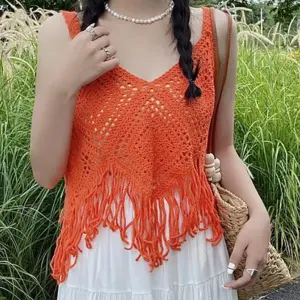 Vibrant Orange Knitted Summer Tank Top 13 S819934d3cd964ae7bfaad588ef7390afI