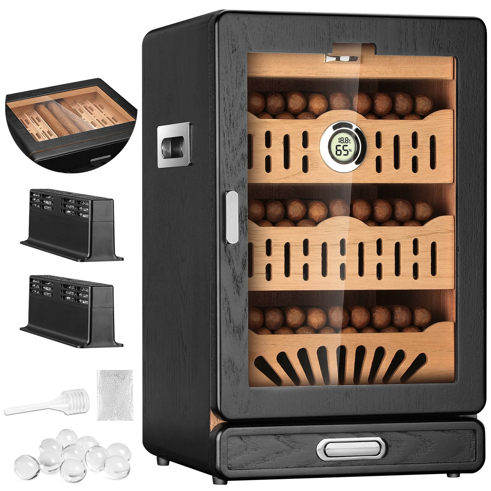 Elegant Cigar Humidor Cabinet for Collectors 7 Elegant Cigar Humidor Cabinet for Collectors - Image 7