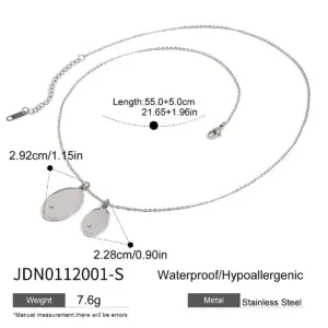 Elegant Gold Stainless Steel Pendant Necklace 16 S81c4b3613dae4997a0b2ececd8bf6df4y