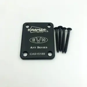 Kramer Metal Guitar Neck Plate in Gold, Chrome, Black 10 S81d9fc21f6b241b0ae7dd64173f008ff5