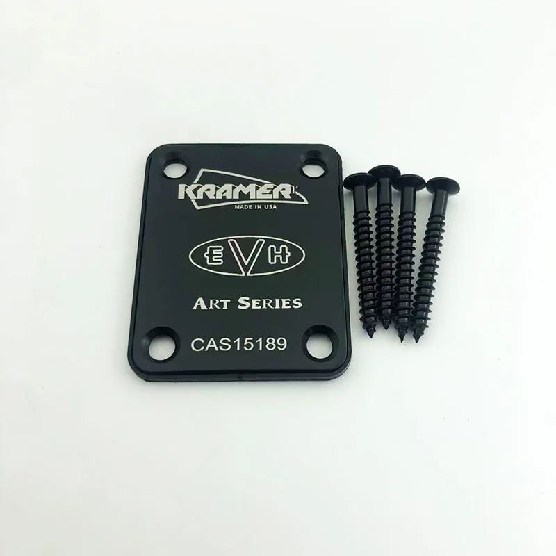 Kramer Metal Guitar Neck Plate in Gold, Chrome, Black 5 Kramer Metal Guitar Neck Plate in Gold, Chrome, Black - Image 5