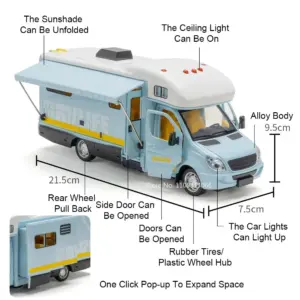 Vibrant 1:32 Cartoon Bear Caravan Model 15 S81dc776195da48bfa6932fba6aea28faN 1