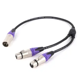 XLR Y-Splitter Cable for Audio, 0.3m/0.5m 16 S81f7329e49b347a69c6650af12c81e8d5