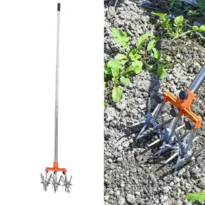 Stainless Steel Hand Tiller for Gardening 11 S81fe85373fbc4106802803048e37f6d1c
