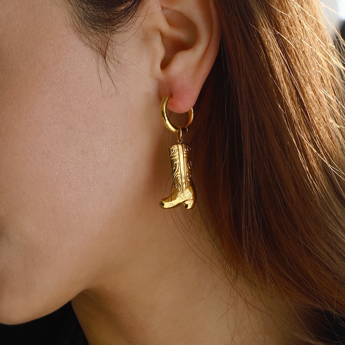 Stainless Steel Drop Earrings Model JDE2411003 3 Stainless Steel Drop Earrings Model JDE2411003 - Image 3