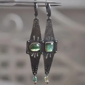 Vintage Silver Geometric Earrings for Women 7 S82104fa418404672895854c3f592fc86U