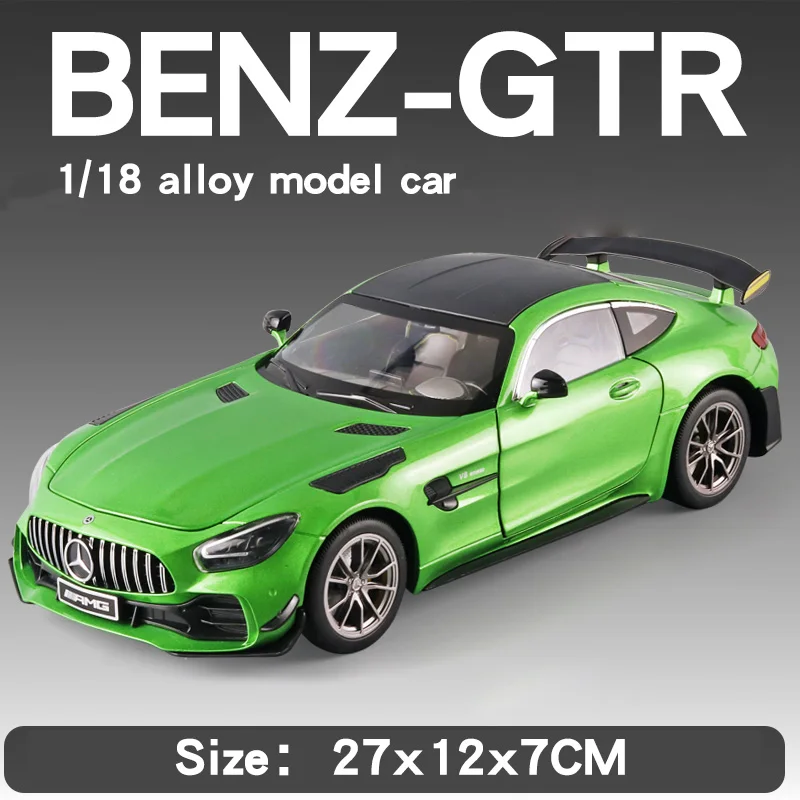 Green Mercedes Benz AMG GTR 1/18 Diecast Model 8 Green Mercedes Benz AMG GTR 1/18 Diecast Model - Image 8