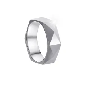 Unisex 6mm Geometric Rhombic Stainless Ring 14 S82305b8acad94461a28bc6877eeb4127q