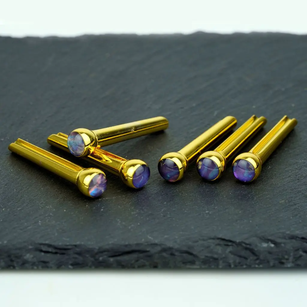 Copper Acoustic Guitar Bridge Pins Set 9 Copper Acoustic Guitar Bridge Pins Set - Image 9