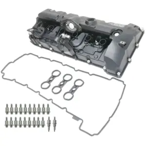 BMW N51 N52 3.0L Engine Valve Cover Black 6 S8266bb29256442b6ba0d80696ad0486c4