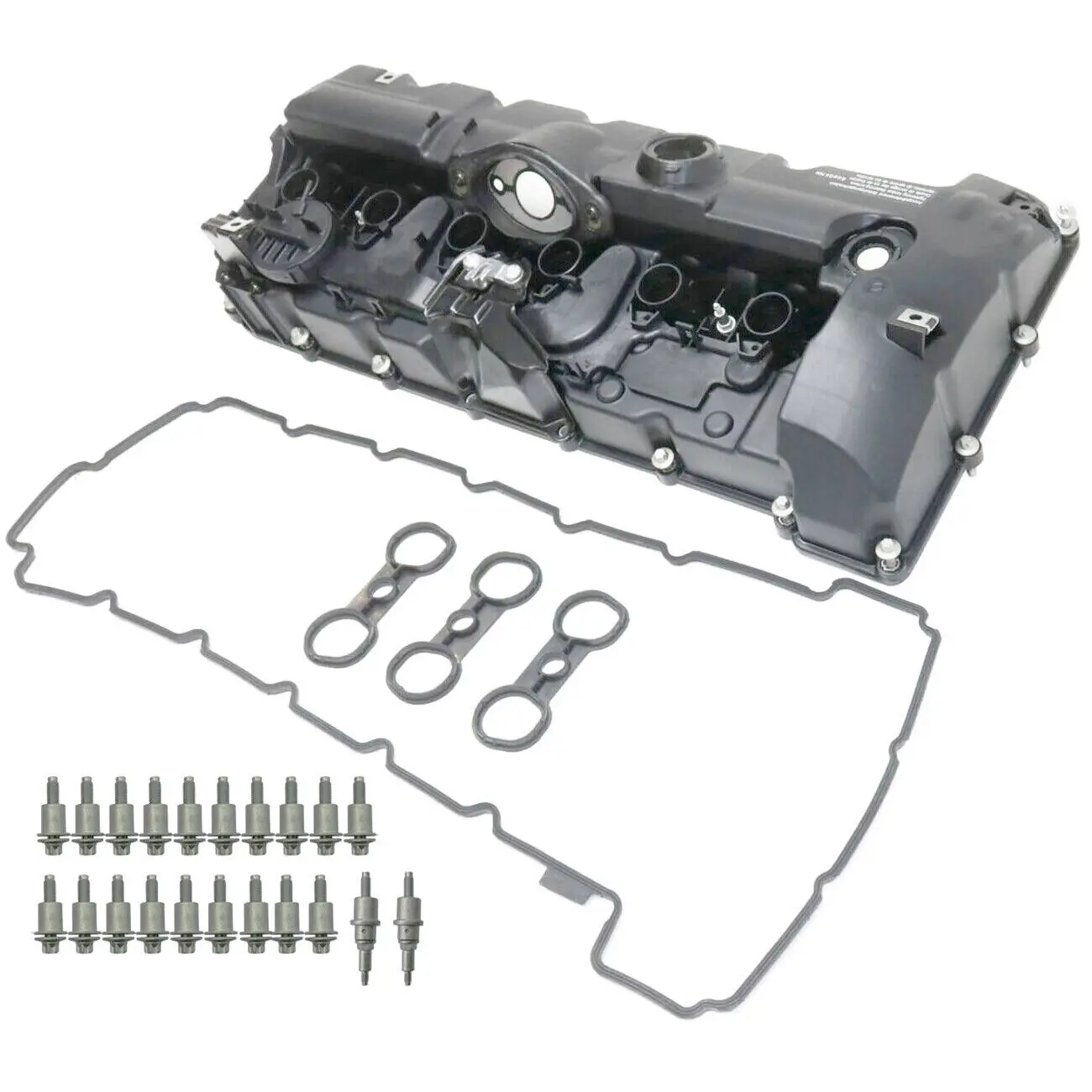 BMW N51 N52 3.0L Engine Valve Cover Black 2 BMW N51 N52 3.0L Engine Valve Cover Black - Image 2