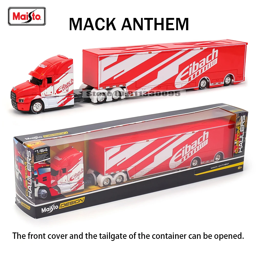 Red 1:64 Semi-Truck Die-Cast Model by Maisto 2 Red 1:64 Semi-Truck Die-Cast Model by Maisto - Image 2