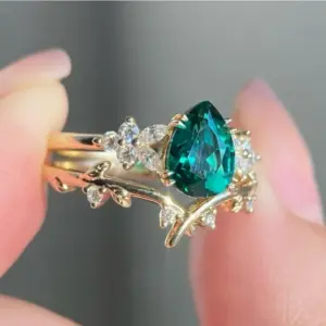 Elegant Botanical Women's Ring Set 7 S82b05381e7fa48a3bcb6efce765b73cdK