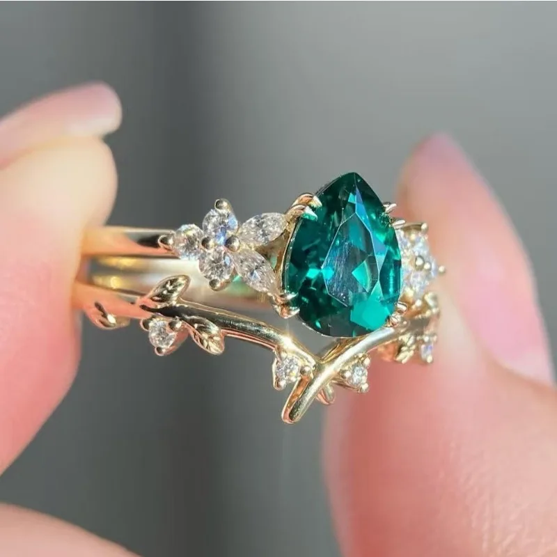 Elegant Botanical Women's Ring Set 3 Elegant Botanical Women's Ring Set - Image 3