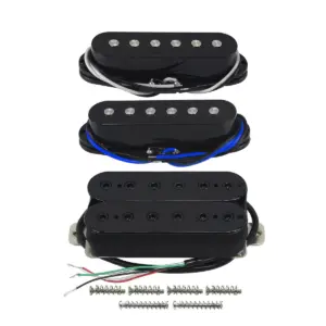 Black HSS Guitar Pickup Set with Coil Split