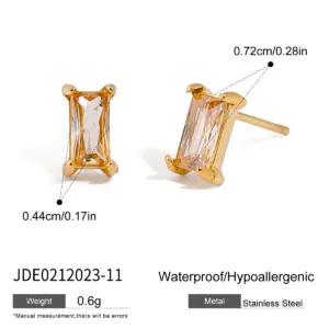 Gold Stainless Steel Earrings Set 4 Pcs 17 S82cb36f5611d4b20bb625ccee206b842D