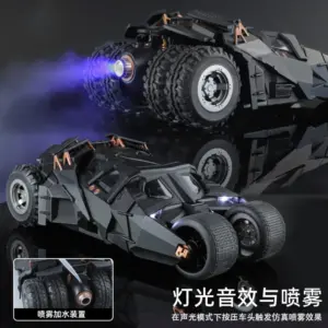 1:18 Alloy Batmobile Model with Lights 7 S8352e0dc5fb84fd9ba9da55be4f78d3dV