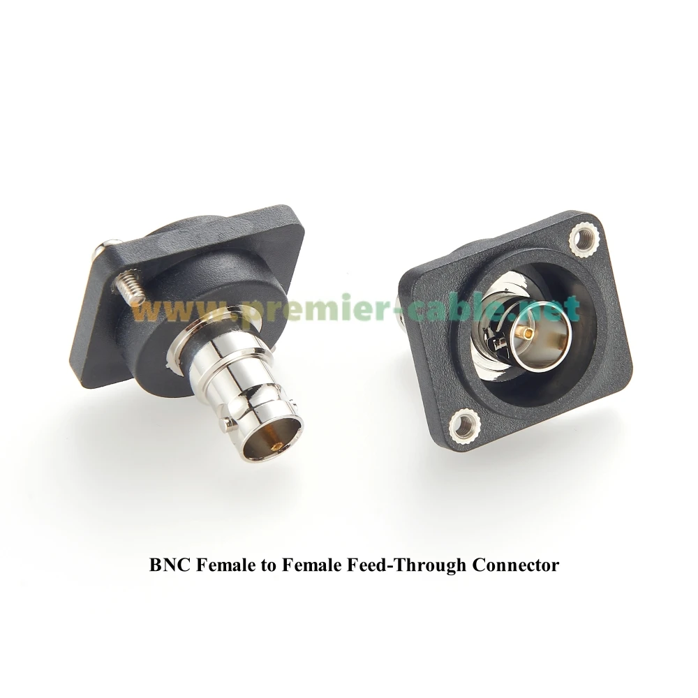 Black D-Type BNC Female-to-Female Connector 2 Black D-Type BNC Female-to-Female Connector - Image 2