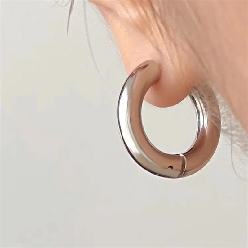 Sun-Shaped Stainless Steel Hoop Earrings 6 Sun-Shaped Stainless Steel Hoop Earrings - Image 6