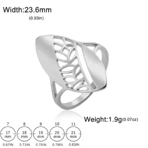 Elegant Ethnic Stainless Steel Ring for Women 12 S8381603801ac484f8c26b510186b8c64y