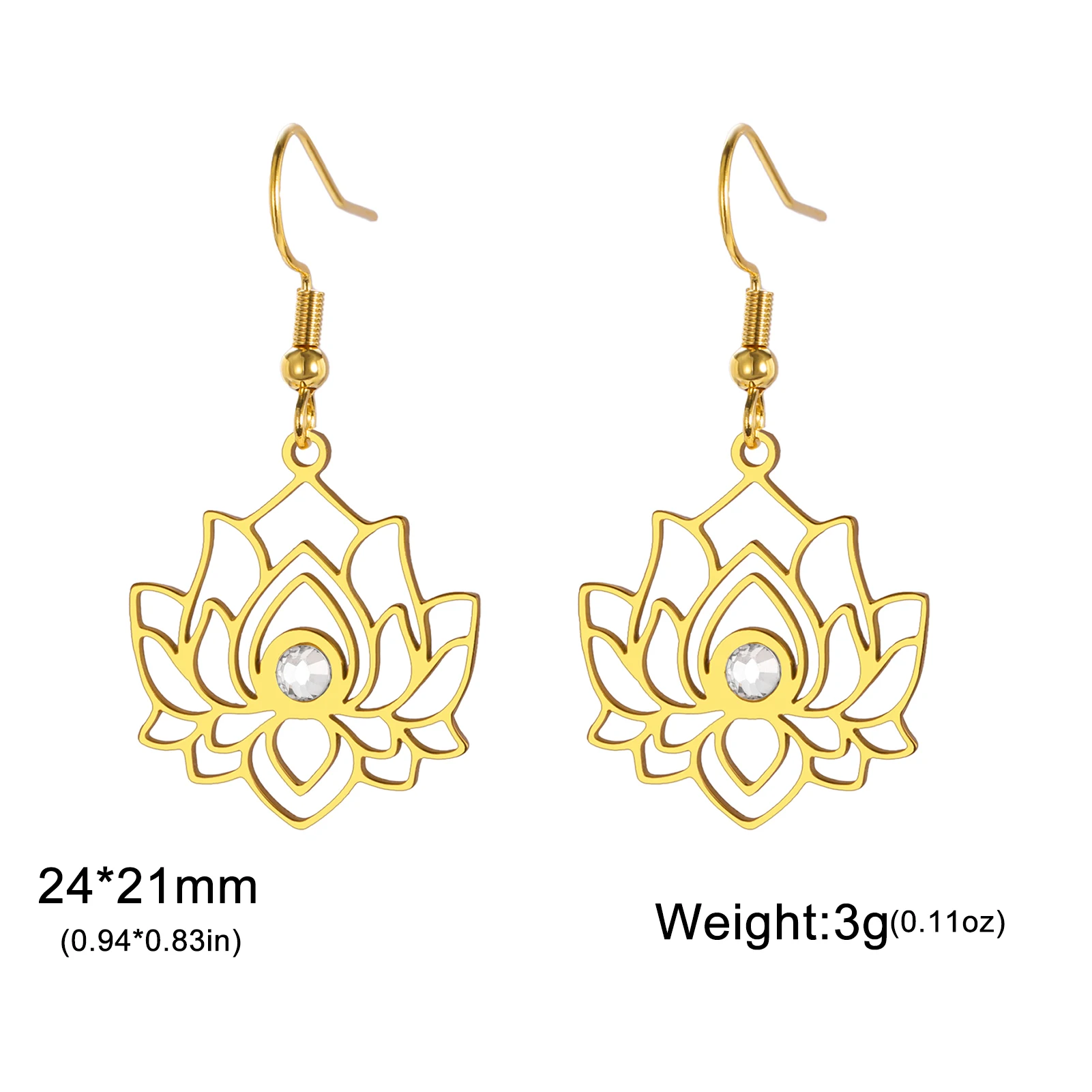 Elegant Lotus Earrings for Women 6 Elegant Lotus Earrings for Women - Image 6