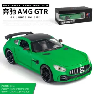 Green Mercedes Benz AMG GTR 1:24 Diecast Model 13 S83b0e779b23a41a1b5319cd60ba9f90ej