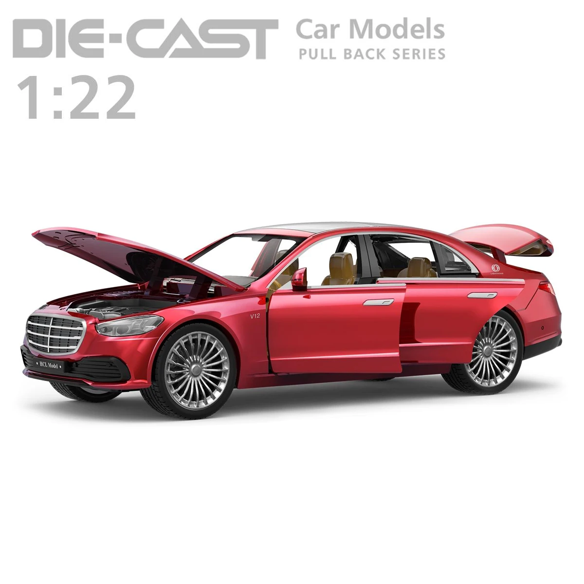 1:22 Scale Black Diecast Car Model 4 1:22 Scale Black Diecast Car Model - Image 4