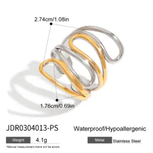 Stainless Steel Multi-Layer Geometric Ring 13 S83f01a5f8b4c4120bb58a3788fe3e6f0l