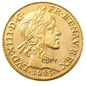 Vintage French Coin Set 1640-1643 in Gold Plating 15 S84056f5a26f14a41a0fea4b7183d83c3u