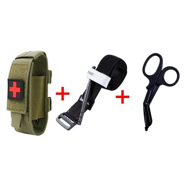Tactical Black First Aid Kit with MOLLE Pouch 7 Tactical Black First Aid Kit with MOLLE Pouch - Image 7