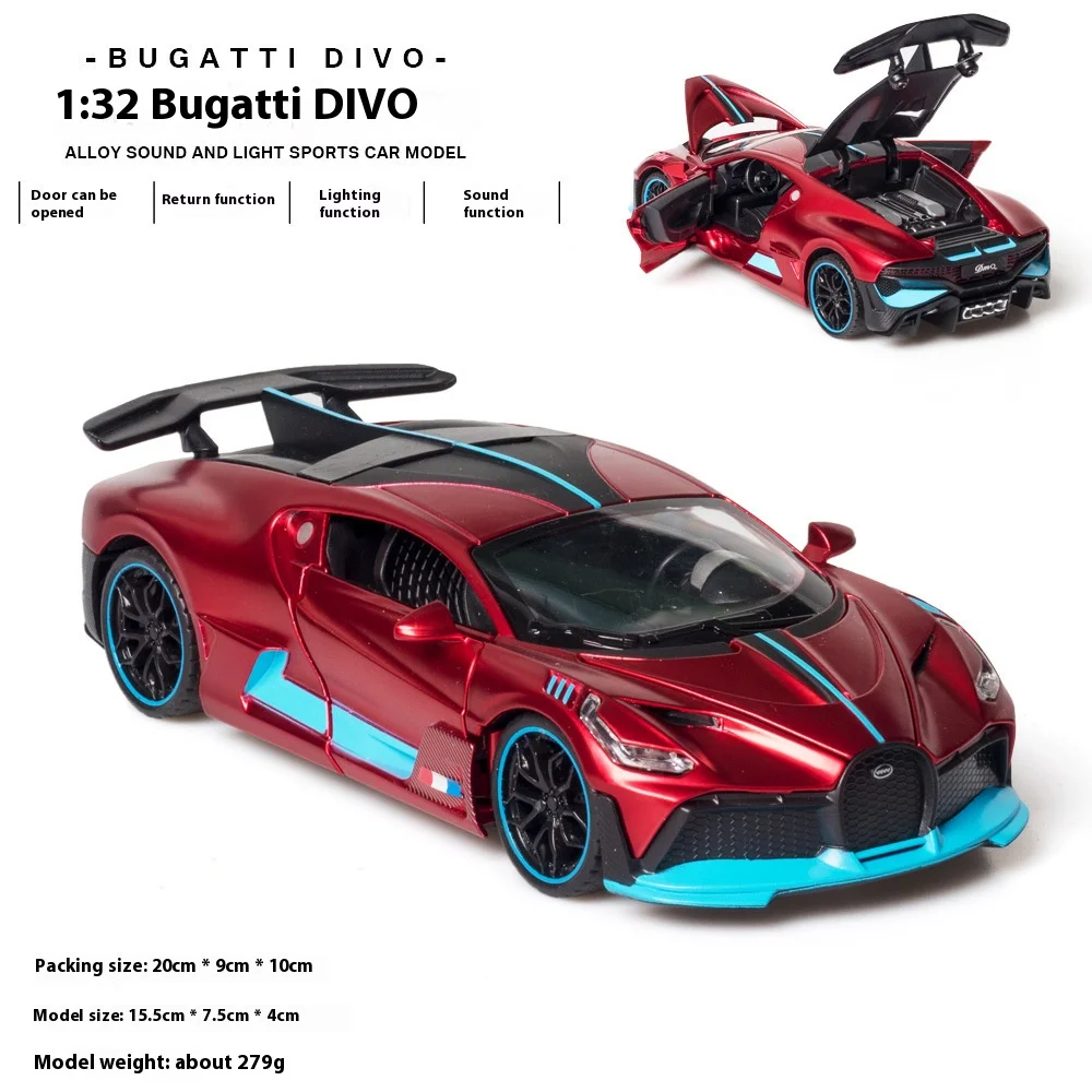 1:32 Bugatti Divo Diecast Model in Blue 9 1:32 Bugatti Divo Diecast Model in Blue - Image 9