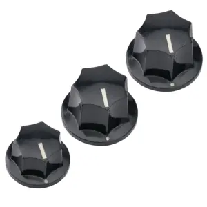 Black Bass Knob Set for Asian-Made Guitars