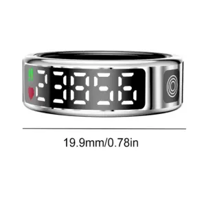 Stainless Steel Smart Ring with LED Display 18 S846702eebe104da7b42b5eef79db306f2