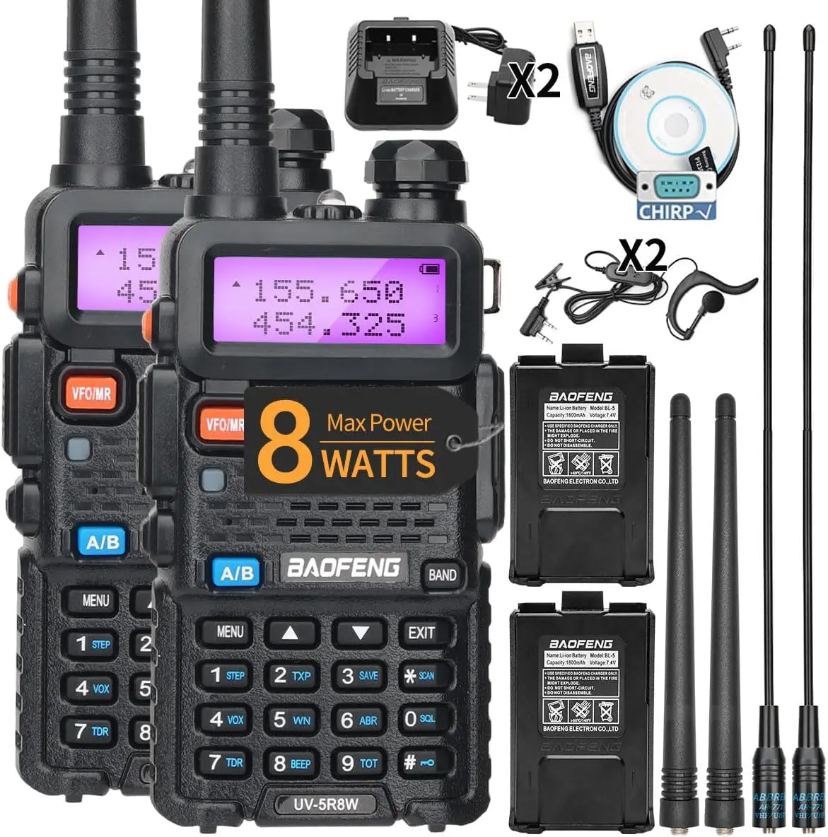 BaoFeng UV-5R 8W Dual-Band Walkie Talkie 10 BaoFeng UV-5R 8W Dual-Band Walkie Talkie - Image 10