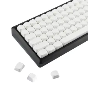 YMDK 129-Key MOA Profile White Keycap Set