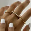 Stainless Steel Double Chain Link Ring for Women