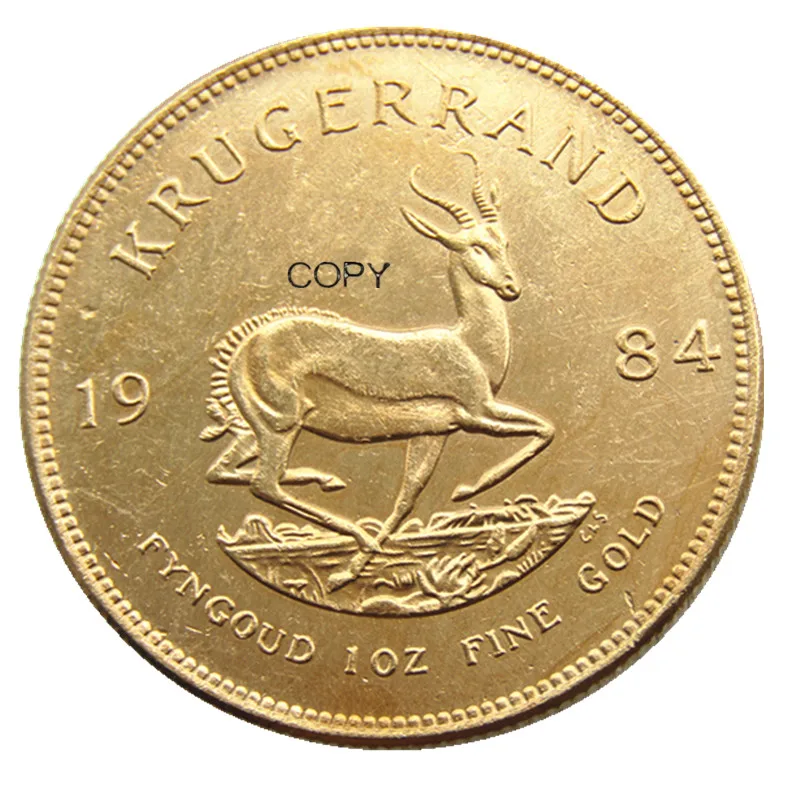 South Africa 1984 Gold Replica Coin 2 South Africa 1984 Gold Replica Coin - Image 2