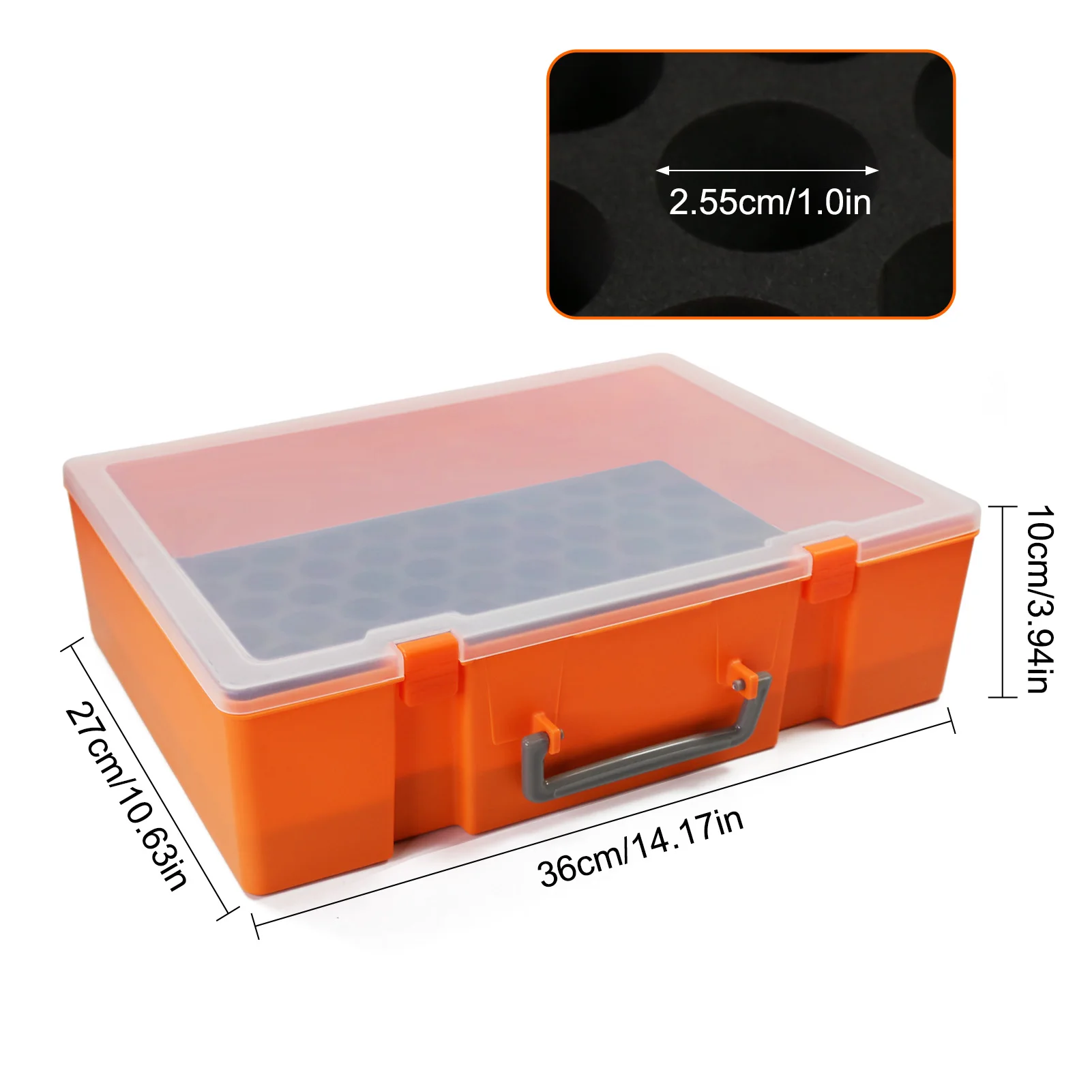 Bright Orange Paint Bottle Organizer Suitcase 3 Bright Orange Paint Bottle Organizer Suitcase - Image 3