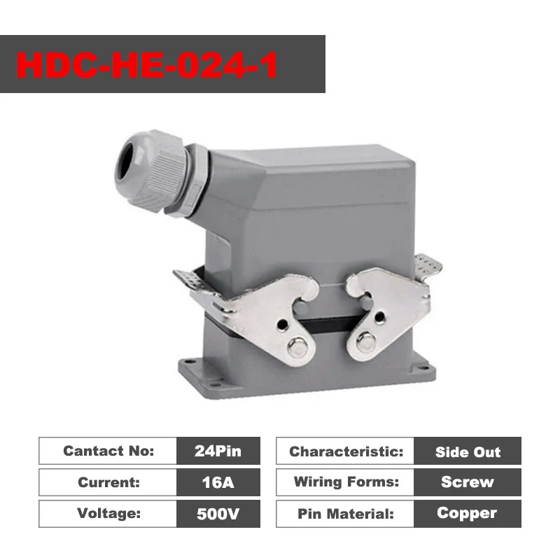 Heavy-Duty 24-Pin Industrial Connector HDC-HE-024 9 Heavy-Duty 24-Pin Industrial Connector HDC-HE-024 - Image 9