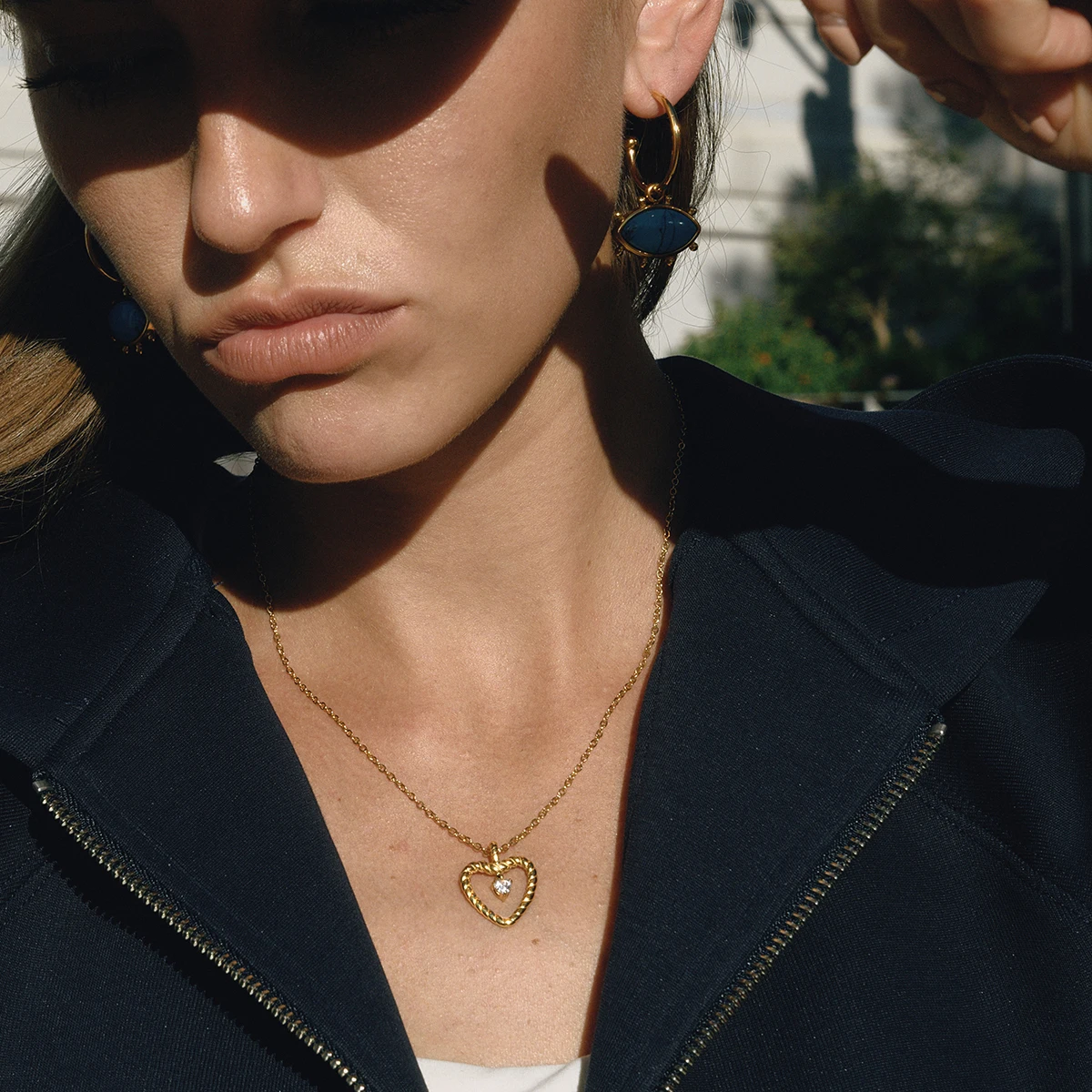 Elegant Gold Stainless Steel Heart Necklace 4 Elegant Gold Stainless Steel Heart Necklace - Image 4