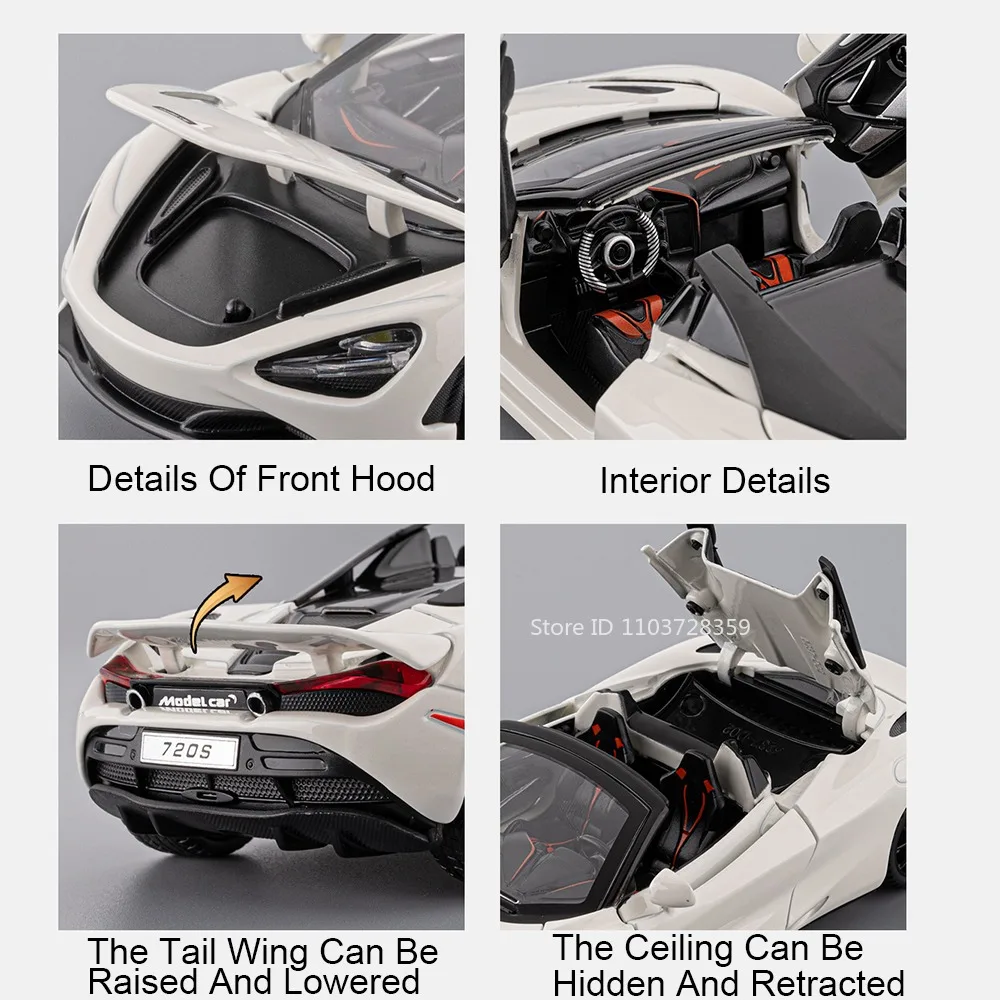 1:32 Scale McLaren 720S Senna Model Car 5 1:32 Scale McLaren 720S Senna Model Car - Image 5