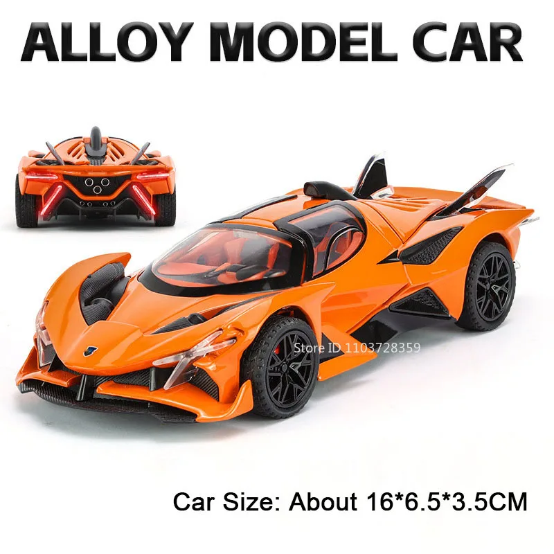 Black Apollo EVO Miniature Sports Car Model 9 Black Apollo EVO Miniature Sports Car Model - Image 9