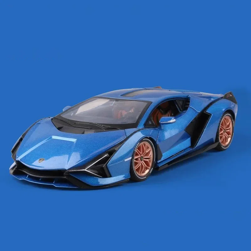 1/18 Blue Lanbor SINA Sports Car Model 8 1/18 Blue Lanbor SINA Sports Car Model - Image 8