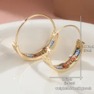 Gold Geometric Hoop Earrings for Women 7 S85086c83391346f5a600d82254618835l