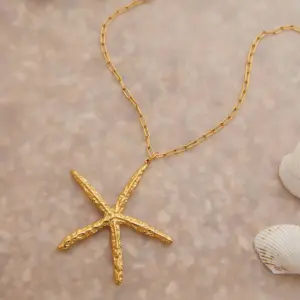 Stainless Steel Gold Starfish Necklace for Women 10 S852c26f0f5254f669bb9410b3eede63au